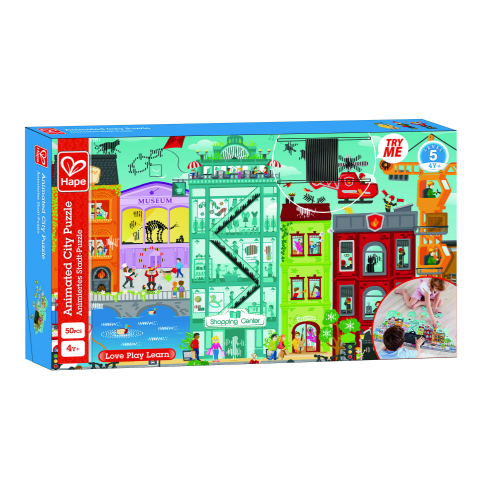 Puzzle pentru copii de podea Orasul animat (49 piese), copii varsta 4 ani+ [3]