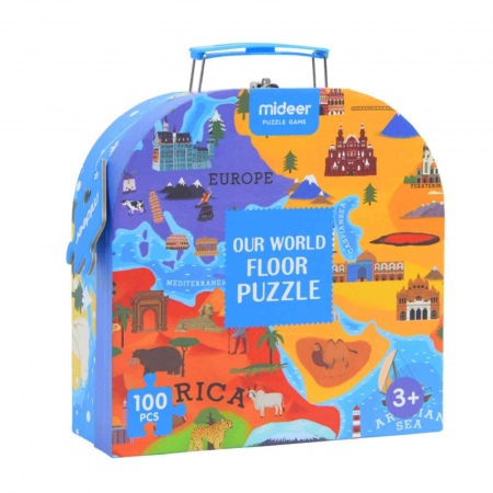 Jucării și Jocuri pentru copii - Puzzle de podea pentru copii - Harta Lumii.