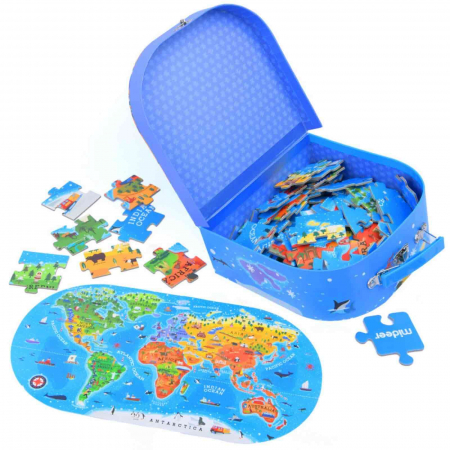 Puzzle de podea pentru copii - Harta Lumii. [2]