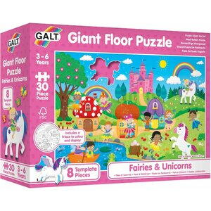 Jucării și Jocuri pentru copii - Puzzle Podea: Zane si unicorni (30 piese)