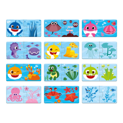 Puzzle - Potriveste culorile cu  Baby Shark (24 piese) [3]