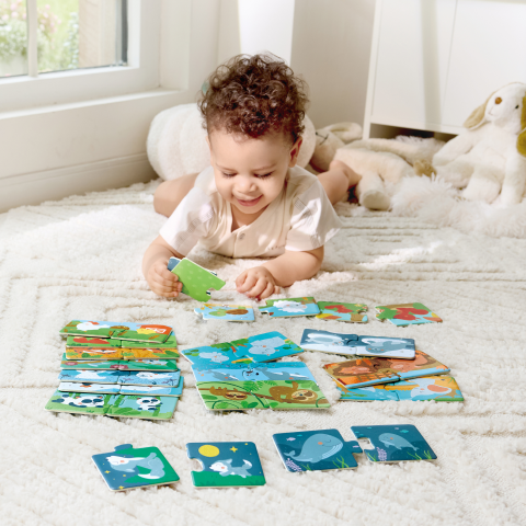 Puzzle potriveste perechea - Animale si pui (36 piese), copii varsta 1 an+,2 ani+ [1]