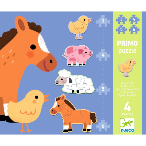 Puzzle progresiv La ferma, Djeco Baiat, Fata, varsta 1 - 3 ani, 3 - 6 ani [4]