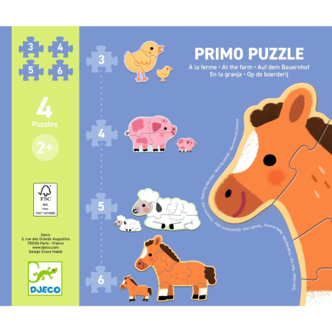 Puzzle progresiv La ferma, Djeco Baiat, Fata, varsta 1 - 3 ani, 3 - 6 ani [3]
