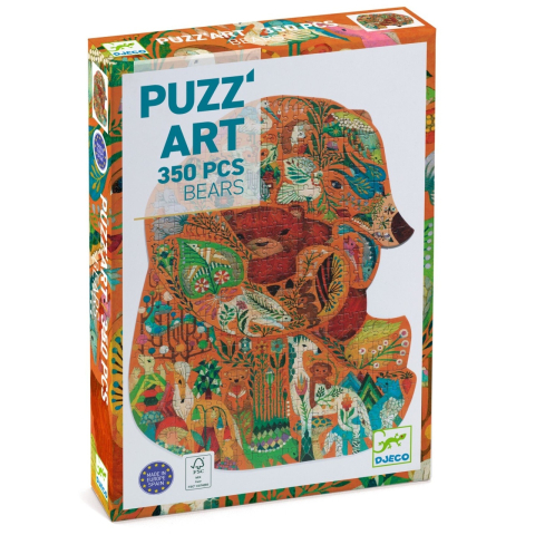 Jucării și Jocuri pentru copii - Puzzle Puzz'Art Ursul, Djeco Adult, Baiat, Fata, varsta +9 ani, 6 - 9 ani