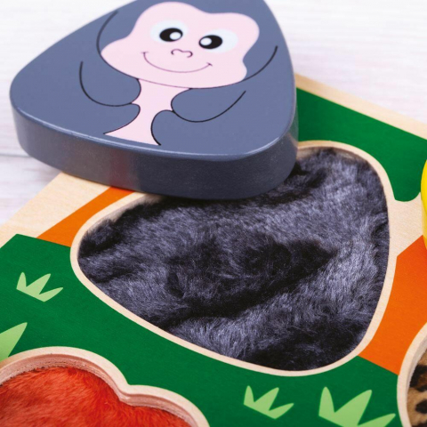 Puzzle senzorial din lemn - Safari [4]