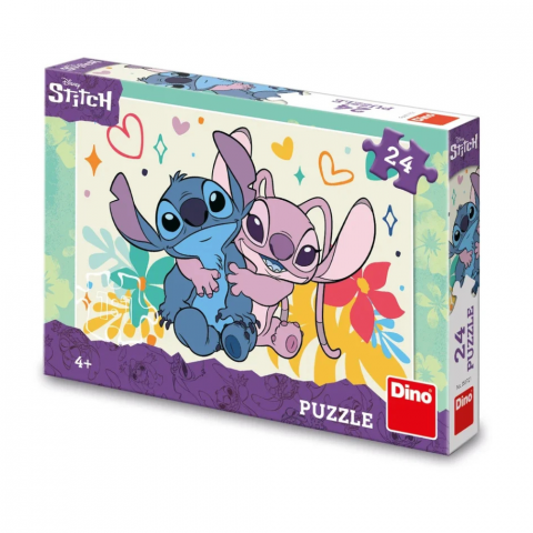 Jucării și Jocuri pentru copii - Puzzle - Stitch si Angel (24 piese)