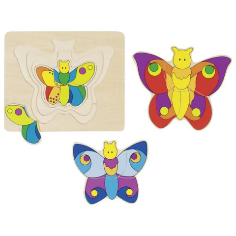 Jucării și Jocuri pentru copii - Puzzle stratificat Fluturele