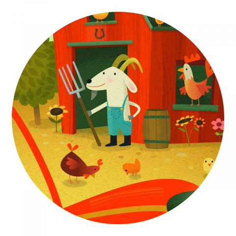 Puzzle Tractor, Djeco, varsta 3 - 6 ani, Baiat [1]