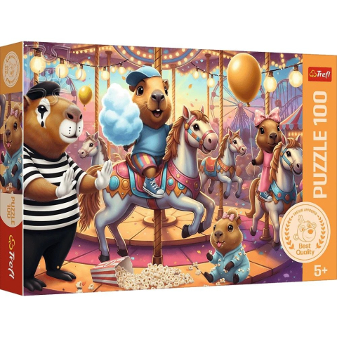 Jucării și Jocuri pentru copii - Puzzle trefl 100 capibara in vacanta copii varsta 5 ani - 10 ani