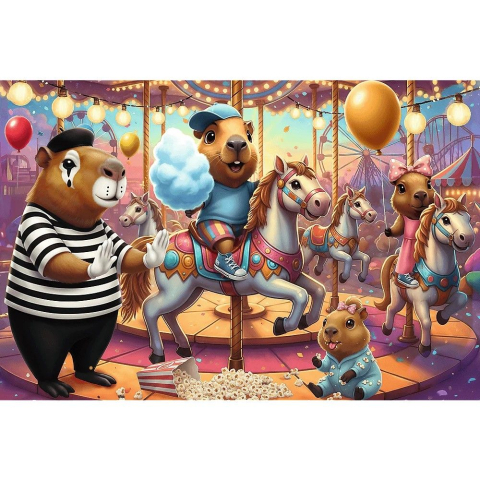 Puzzle trefl 100 capibara in vacanta copii varsta 5 ani - 10 ani [1]