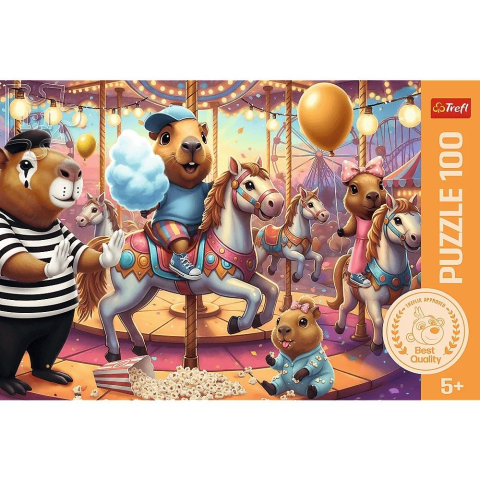 Puzzle trefl 100 capibara in vacanta copii varsta 5 ani - 10 ani [2]