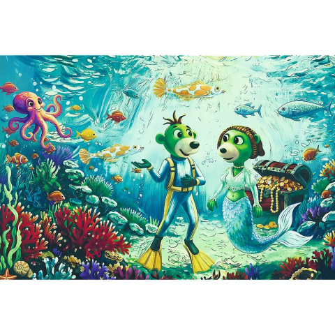 Puzzle trefl 100 familia treflik inspirat de arta magia adancurilor copii varsta 5 ani - 10 ani [1]