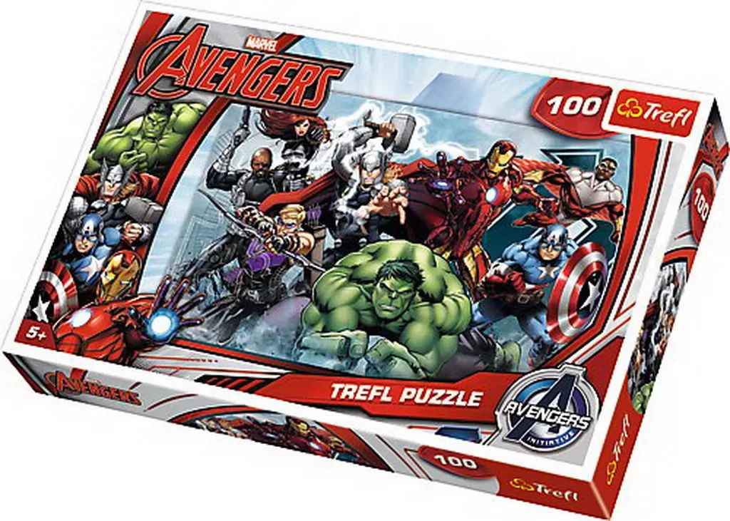 Jucării și Jocuri pentru copii - Puzzle trefl 100 incepe atacul marvel