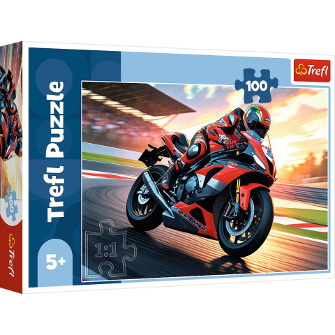Jucării și Jocuri pentru copii - Puzzle trefl 100 motocicleta rapida copii varsta 5 ani - 10 ani