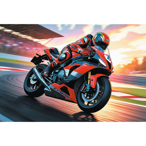 Puzzle trefl 100 motocicleta rapida copii varsta 5 ani - 10 ani [1]