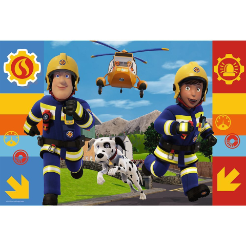 Puzzle trefl 100 pompierul sam mereu de ajutor copii varsta 5 ani - 10 ani [1]