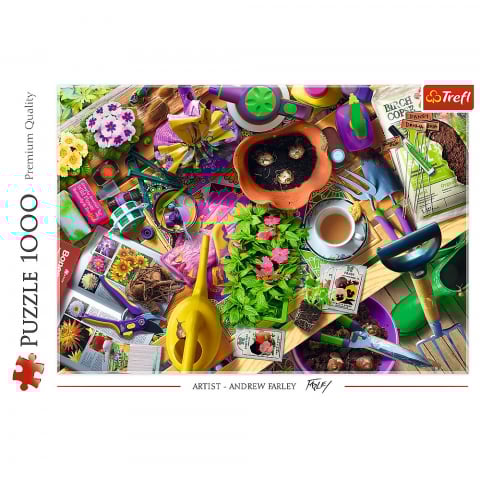 Puzzle trefl 1000 aranjarea gradinii artist andrew farley [2]