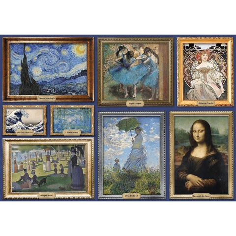 Puzzle trefl 1000 art collection o colectie de capodopere de arta copii varsta 12 ani - +15 ani [1]