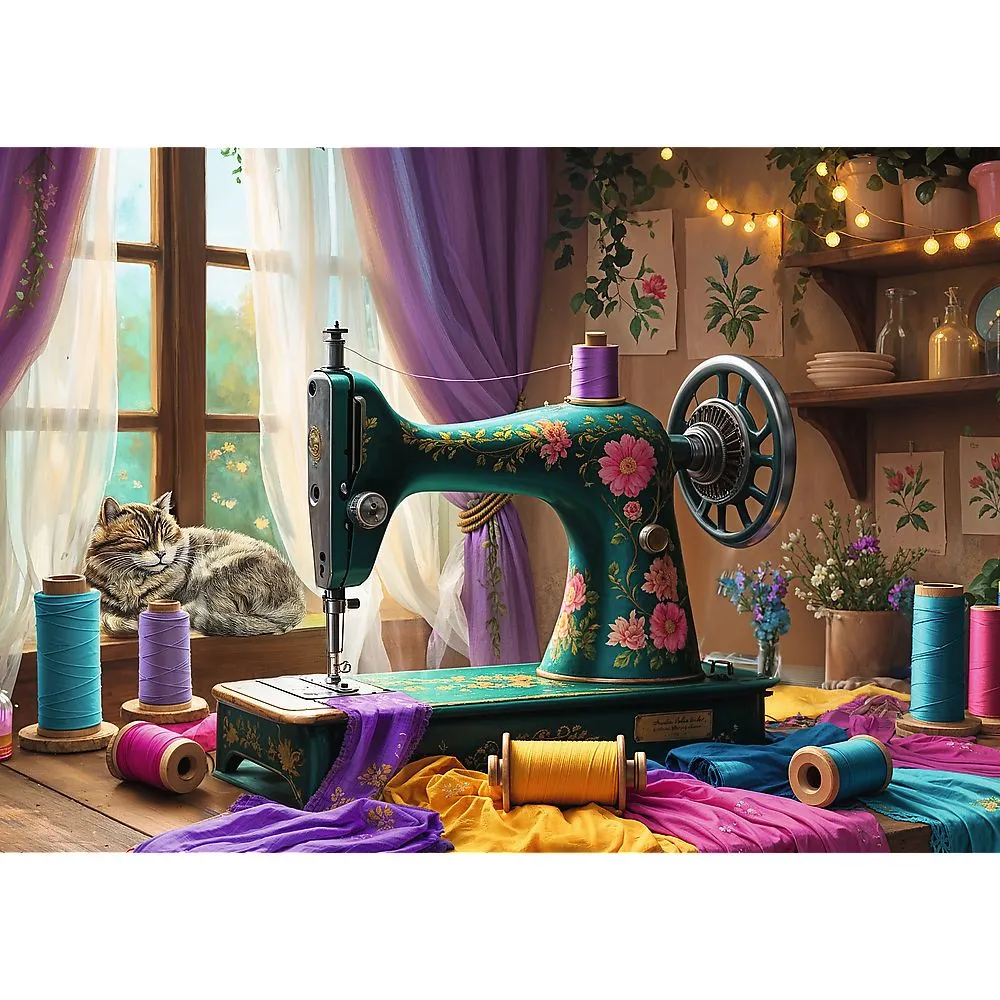 Puzzle trefl 1000 atelierul de cusut, copii varsta 12 ani pana la +15 ani [1]