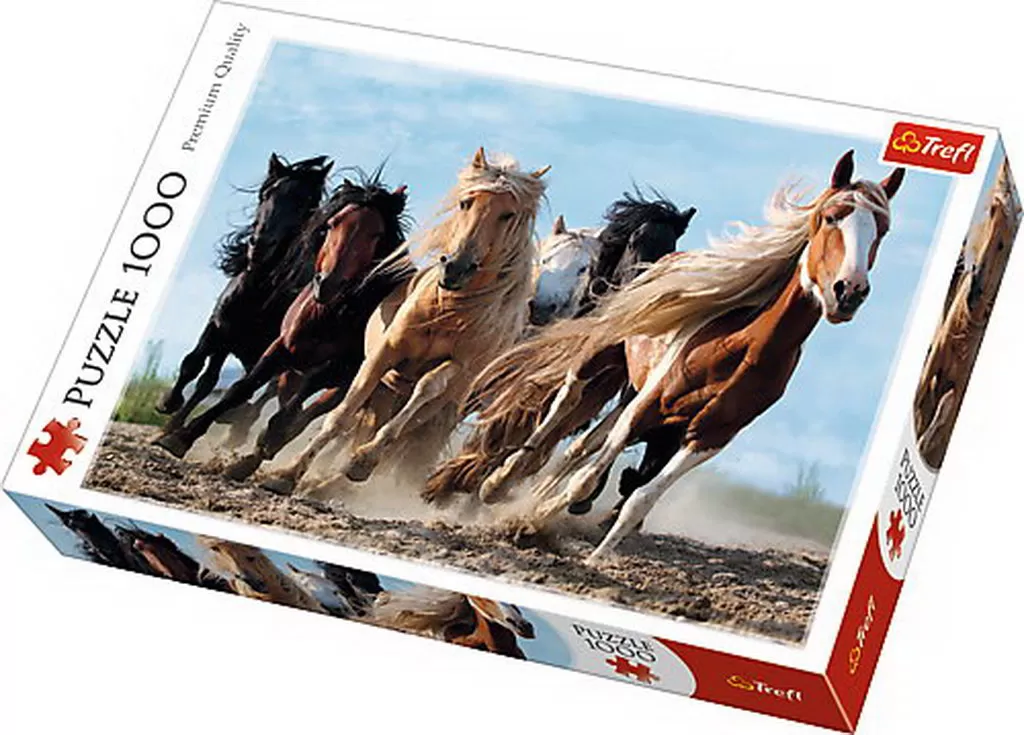 Jucării și Jocuri pentru copii - Puzzle trefl 1000 cai la galop