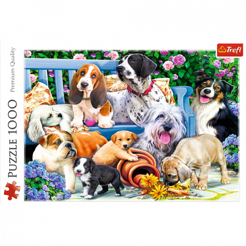 Puzzle trefl 1000 caini in gradina [2]