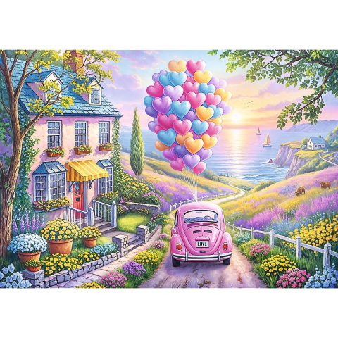 Puzzle trefl 1000 calatorie romantica copii varsta 12 ani - +15 ani [1]