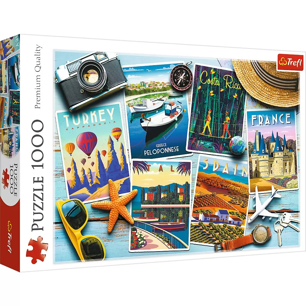 Jucării și Jocuri pentru copii - Puzzle trefl 1000 carti postale