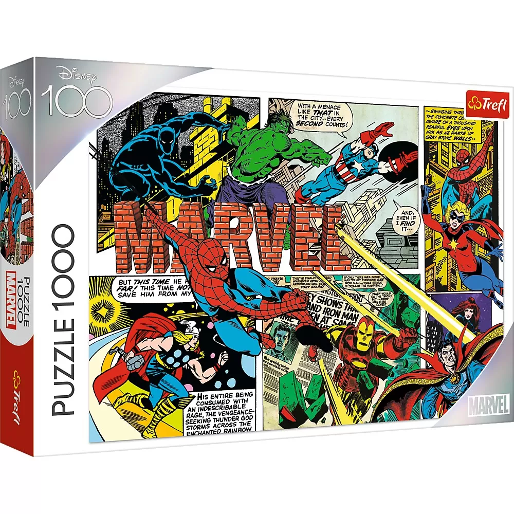 Jucării și Jocuri pentru copii - Puzzle trefl 1000 disney 100 eroii marvel