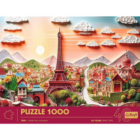 Puzzle trefl 1000 editia aniversara 40 de ani 3d paris [2]