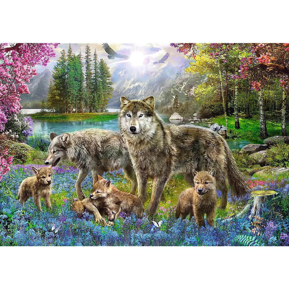 Puzzle trefl 1000 familie de lupi [2]