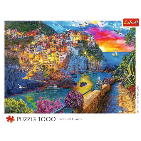 Puzzle trefl 1000 o plimbare de seara prin cinque terre copii varsta 12 ani - +15 ani [2]