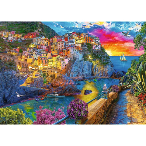 Puzzle trefl 1000 o plimbare de seara prin cinque terre copii varsta 12 ani - +15 ani [1]