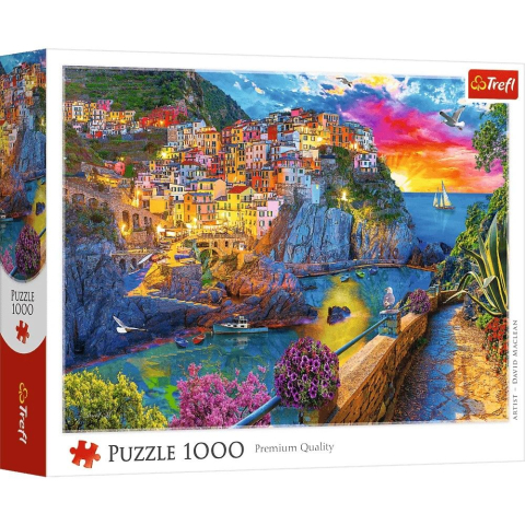 Jucării și Jocuri pentru copii - Puzzle trefl 1000 o plimbare de seara prin cinque terre copii varsta 12 ani - +15 ani
