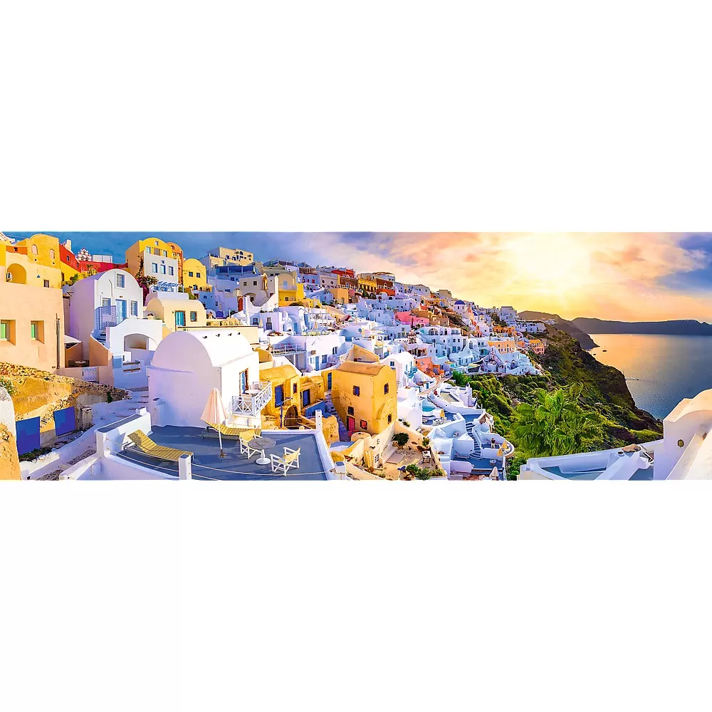 Puzzle trefl 1000 panorama apus in santorini [1]