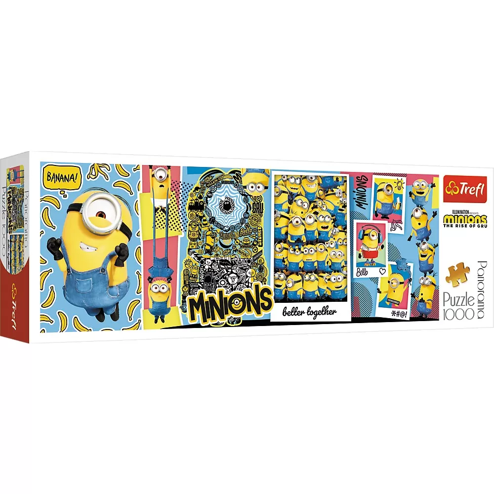 Jucării și Jocuri pentru copii - Puzzle trefl 1000 panorama minionii