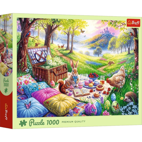 Jucării și Jocuri pentru copii - Puzzle trefl 1000 picnic in pajiste copii varsta 12 ani - +15 ani