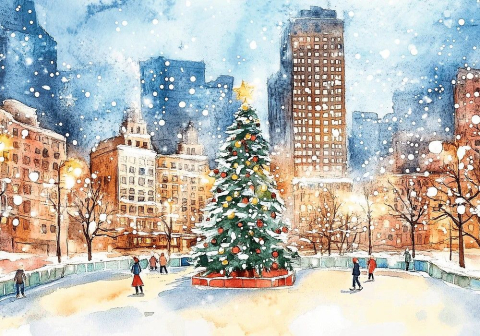 Puzzle trefl 1000 premium plus central park usa winter wonderland  [1]