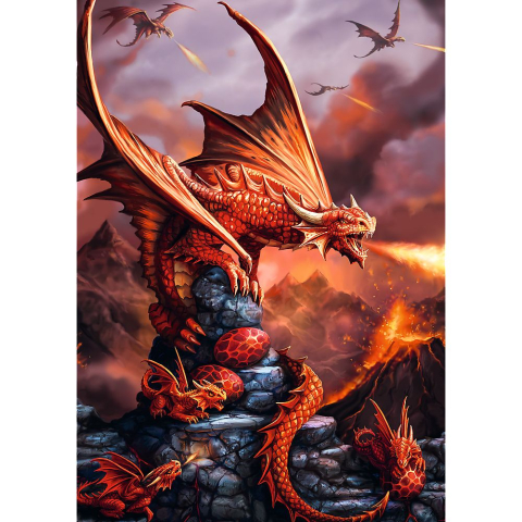 Puzzle trefl 1000 premium plus colectia fantasy dragon de foc [1]