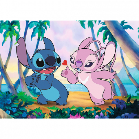 Puzzle trefl 1000 premium plus disney lilo si stitch angel si stitch la plimbare [1]