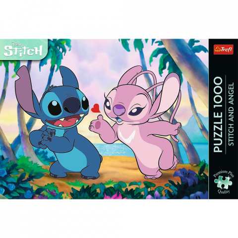 Puzzle trefl 1000 premium plus disney lilo si stitch angel si stitch la plimbare [2]