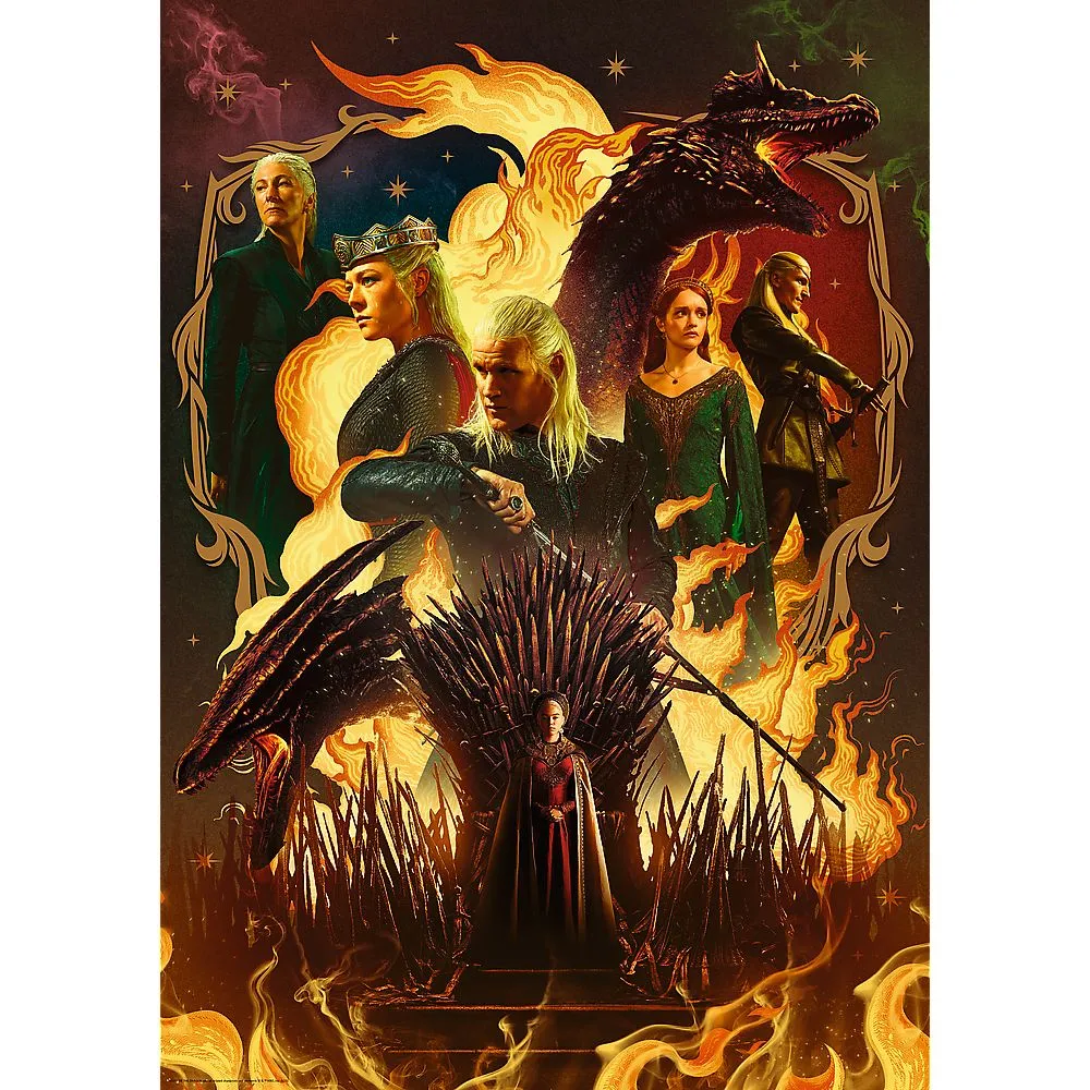Puzzle trefl 1000 premium plus game of thrones casa dragonului, copii varsta 12 ani pana la +15 ani [1]