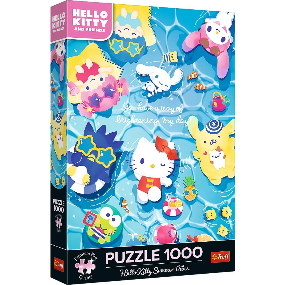 Jucării și Jocuri pentru copii - Puzzle trefl 1000 premium plus hello kitty relaxare de vara, copii varsta 12 ani pana la +15 ani