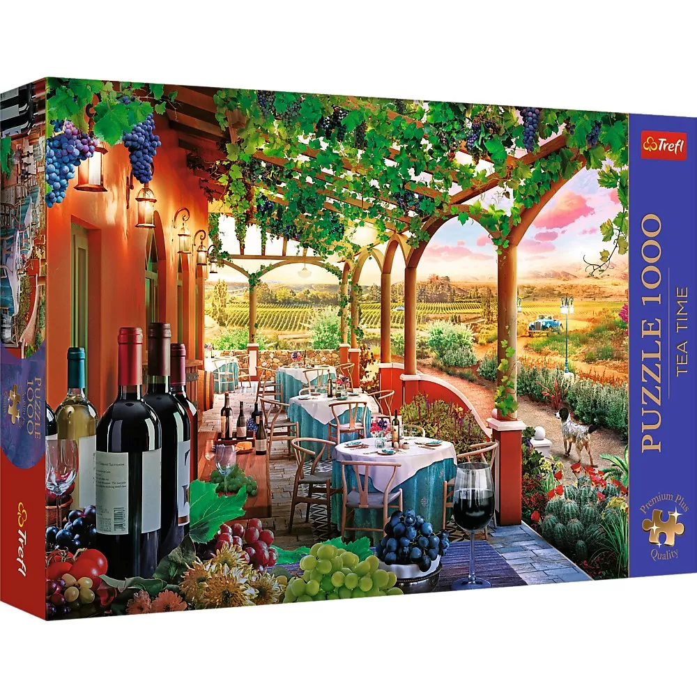 Jucării și Jocuri pentru copii - Puzzle trefl 1000 premium plus tea time podgoria italiana