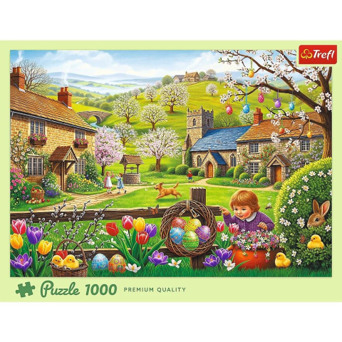 Puzzle trefl 1000 vanatoare de oua de paste copii varsta 12 ani - +15 ani [2]