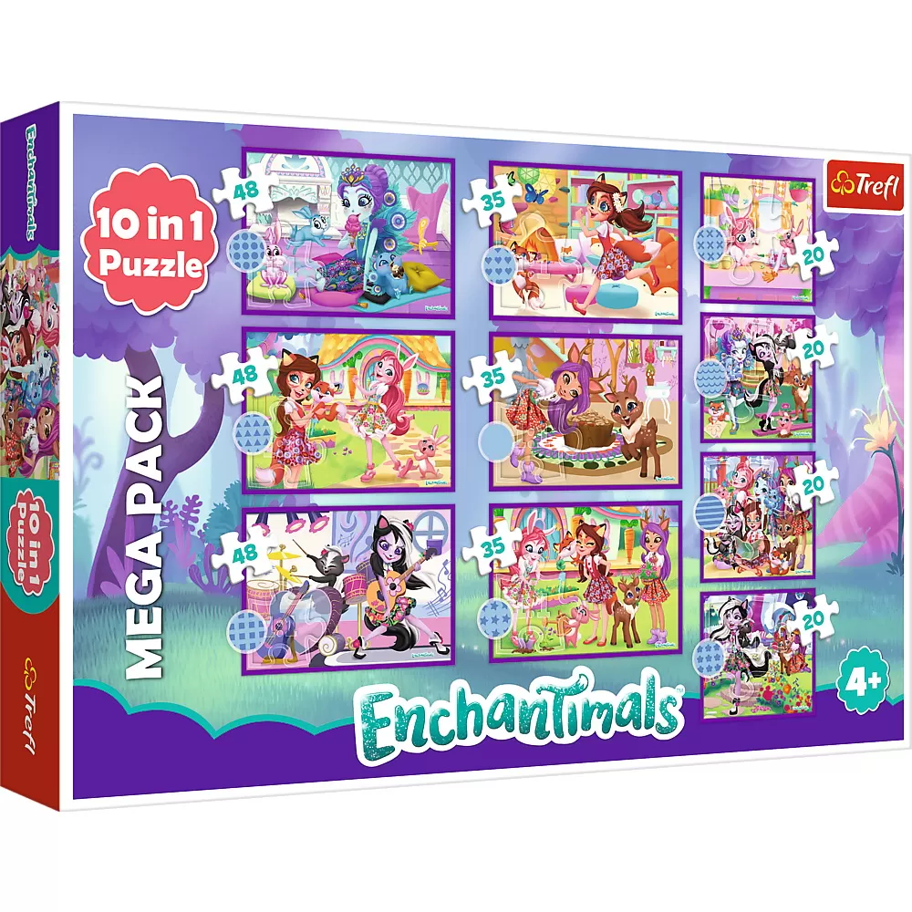 Jucării și Jocuri pentru copii - Puzzle trefl 10in1 enchantimals - fetele uimitoare