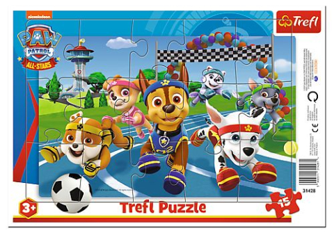 Jucării și Jocuri pentru copii - Puzzle trefl 15 cu cadru patrula catelusilor caini de ajutor copii varsta 3 ani - 10 ani