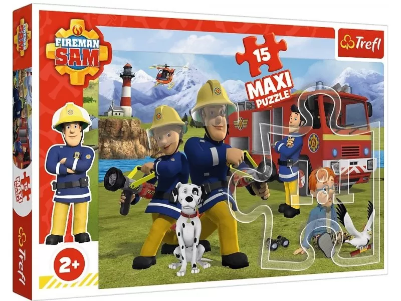 Jucării și Jocuri pentru copii - Puzzle trefl 15 maxi pompierul sam in actiune