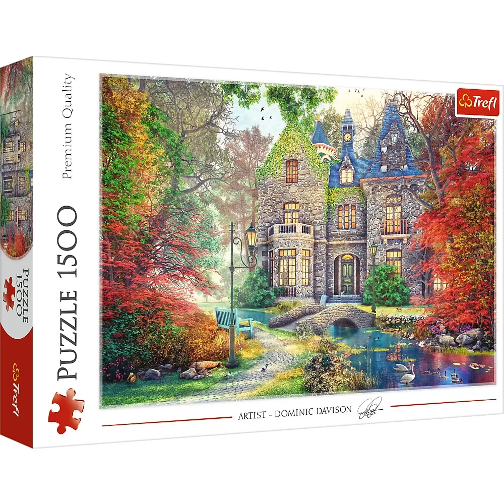 Jucării și Jocuri pentru copii - Puzzle trefl 1500 conac de toamna