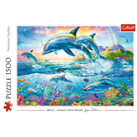 Puzzle trefl 1500 familia de delfini [2]